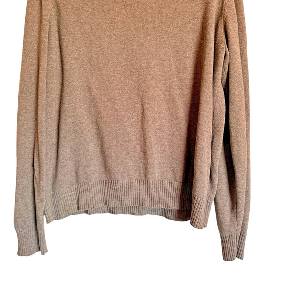 JCrew Sz XL 100% Cotton Sweater Neutral‎ Light Academia Cabincore Preppy - Picture 8 of 12